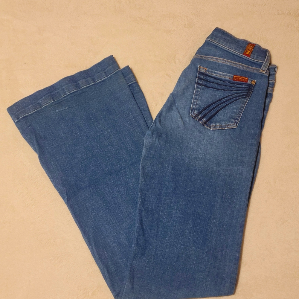 7 For All Mankind High Rise Blue Jeans